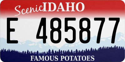 ID license plate E485877