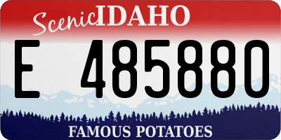 ID license plate E485880