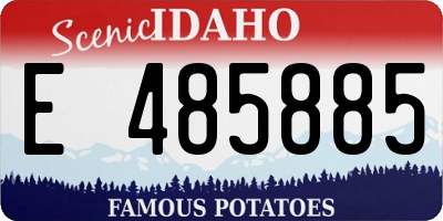 ID license plate E485885