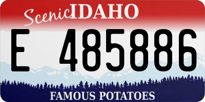 ID license plate E485886