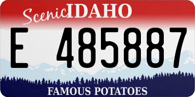 ID license plate E485887