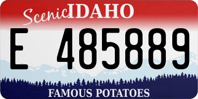 ID license plate E485889