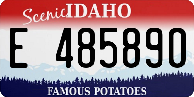 ID license plate E485890