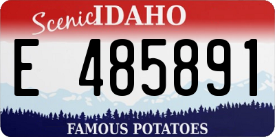 ID license plate E485891