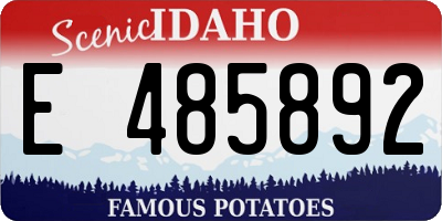 ID license plate E485892