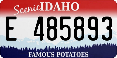 ID license plate E485893