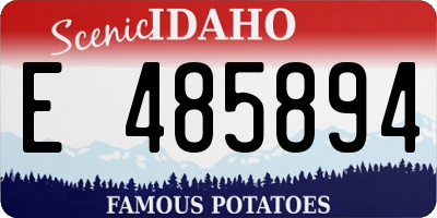 ID license plate E485894