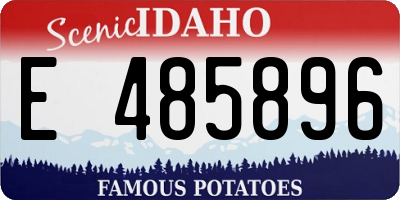 ID license plate E485896