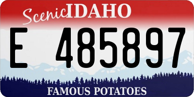 ID license plate E485897
