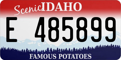 ID license plate E485899