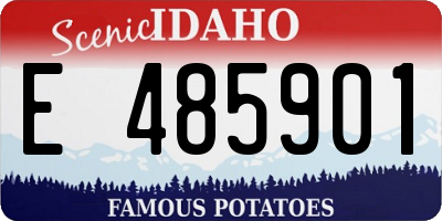 ID license plate E485901