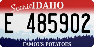 ID license plate E485902