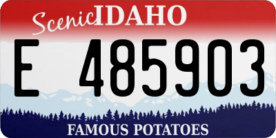 ID license plate E485903