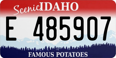 ID license plate E485907