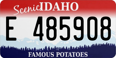 ID license plate E485908