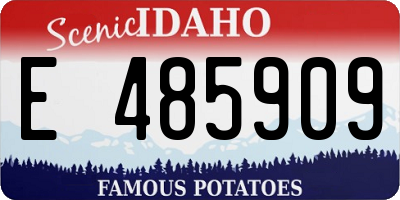 ID license plate E485909