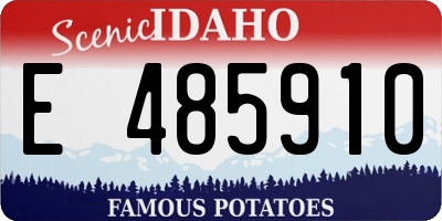 ID license plate E485910