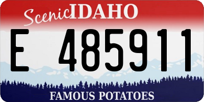 ID license plate E485911