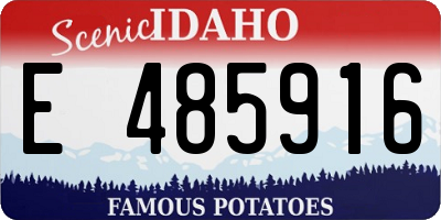 ID license plate E485916