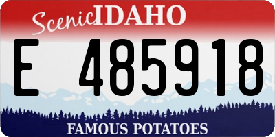ID license plate E485918