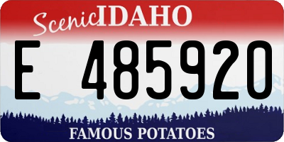 ID license plate E485920