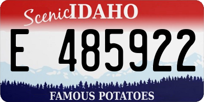 ID license plate E485922