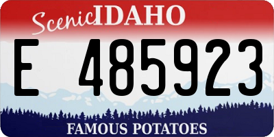 ID license plate E485923
