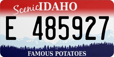ID license plate E485927
