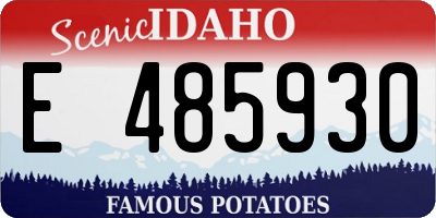ID license plate E485930