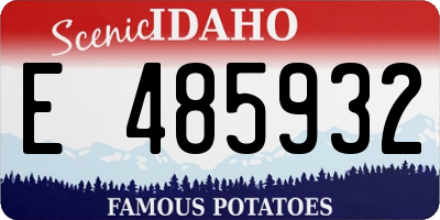 ID license plate E485932