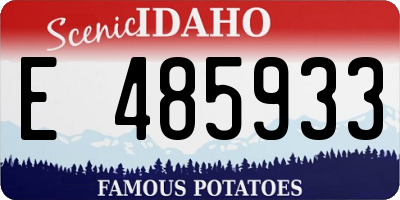 ID license plate E485933