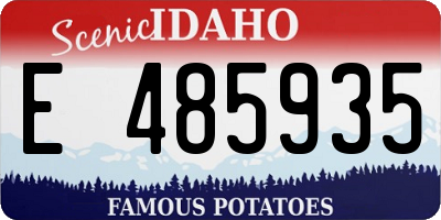 ID license plate E485935