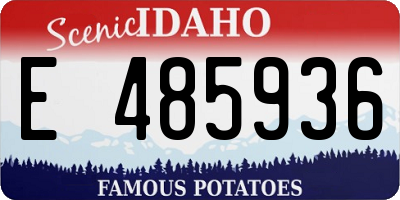 ID license plate E485936