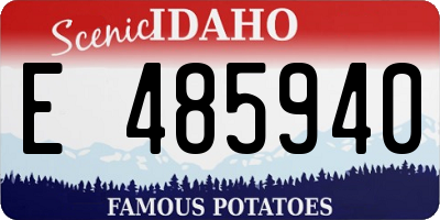 ID license plate E485940
