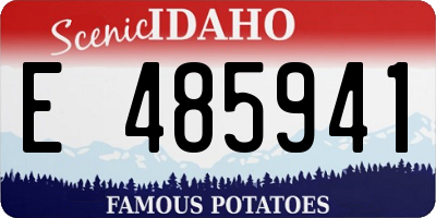 ID license plate E485941