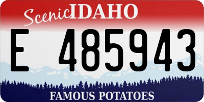 ID license plate E485943