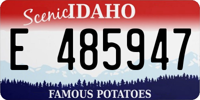 ID license plate E485947
