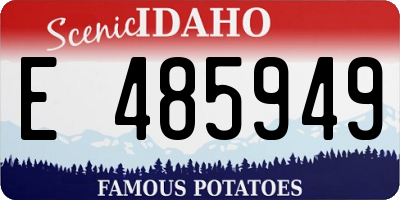 ID license plate E485949