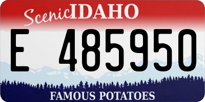 ID license plate E485950