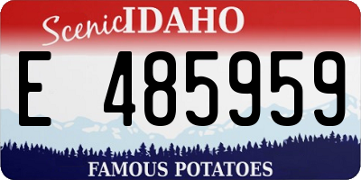 ID license plate E485959