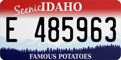 ID license plate E485963