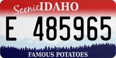 ID license plate E485965