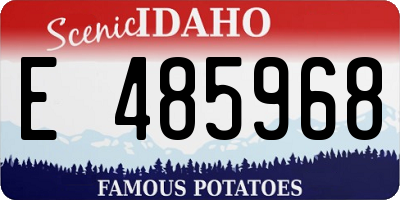 ID license plate E485968