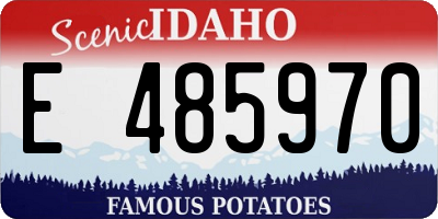 ID license plate E485970