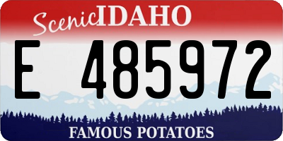 ID license plate E485972