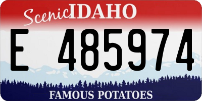 ID license plate E485974