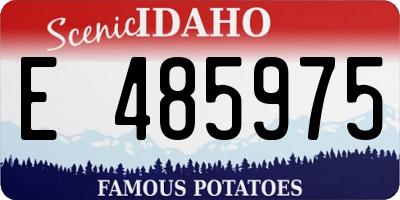 ID license plate E485975