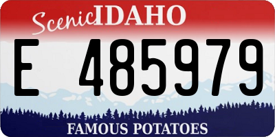 ID license plate E485979