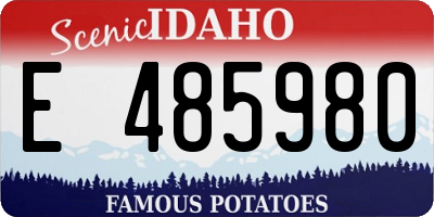ID license plate E485980