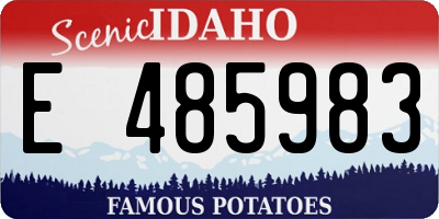 ID license plate E485983